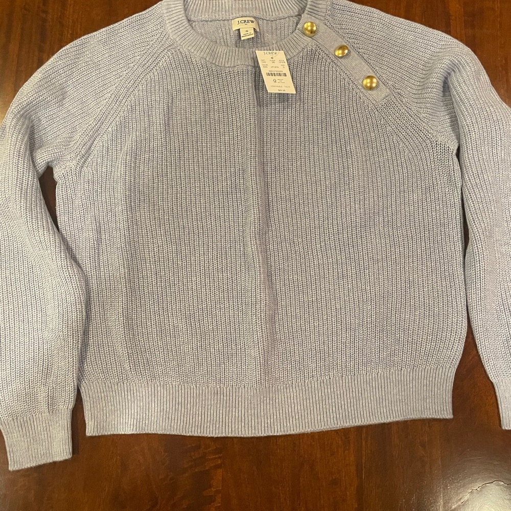 J. Crew Factory Lavender Sweater with Gold Accents